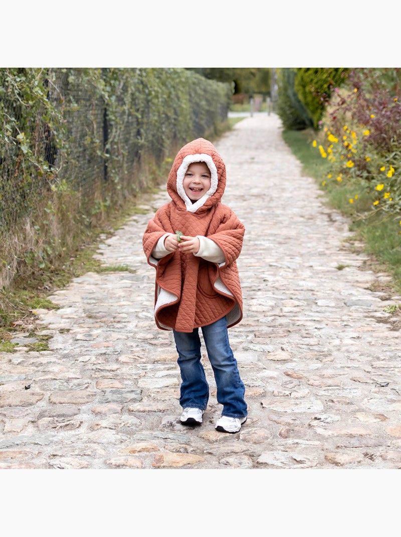 Poncho de voyage bébé pour siège auto - dehors bien au chaud Rouge brique - Kiabi