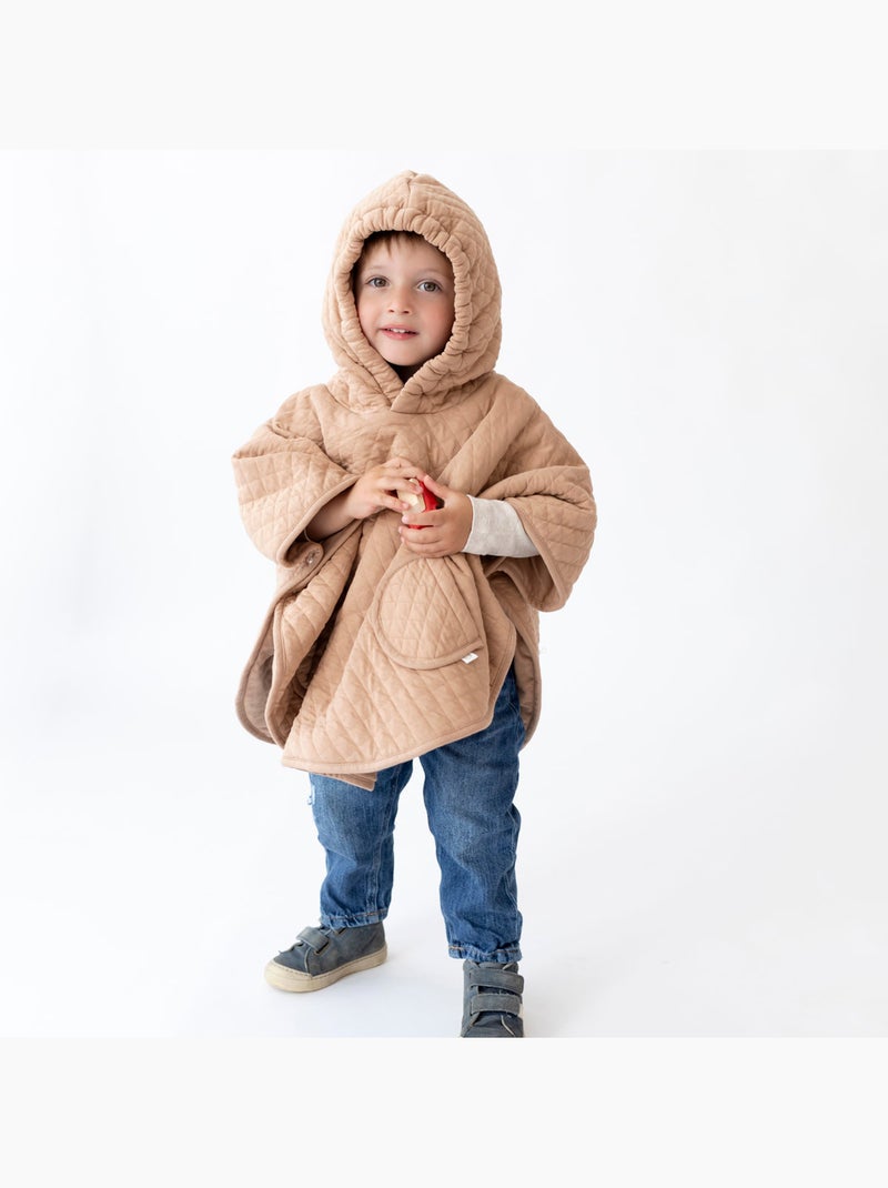 Poncho de voyage bébé pour siège auto - matelassé mi saison Beige - Kiabi