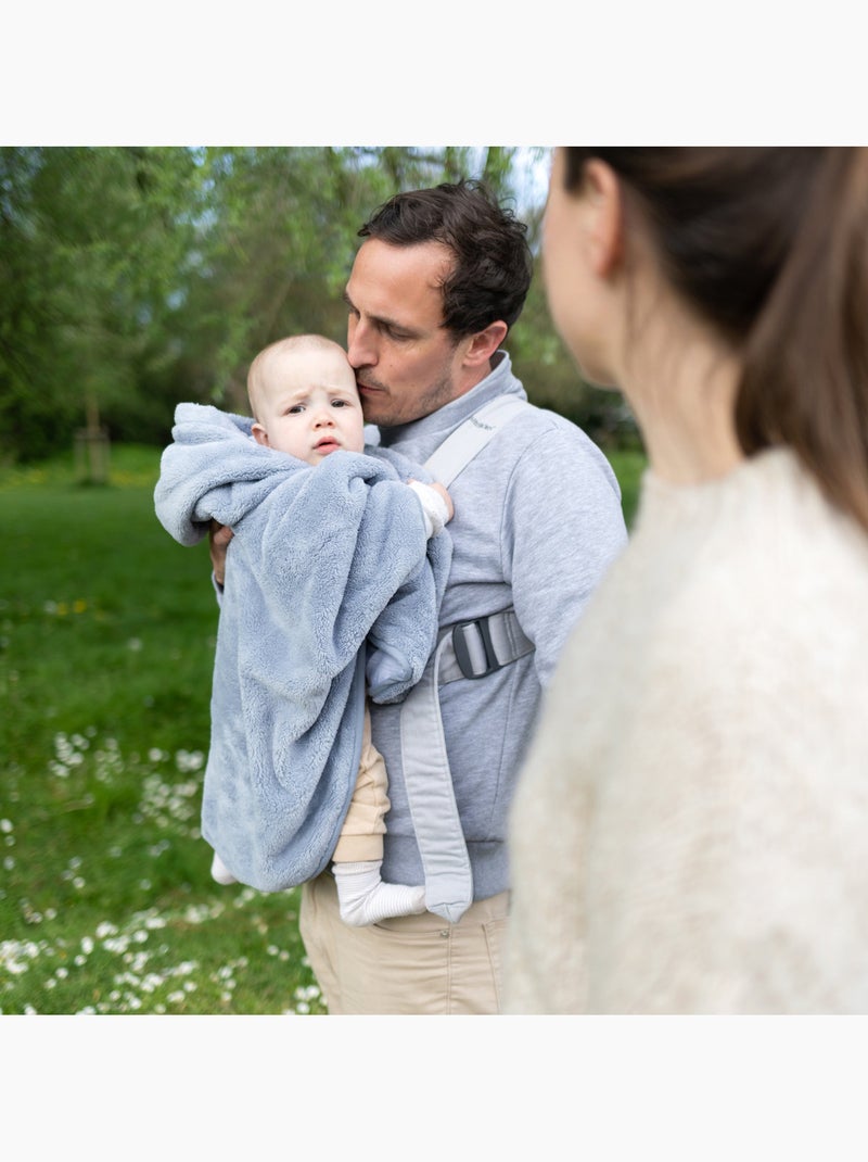 Poncho de voyage bébé pour siège auto - moelleux douceur Bleu gris - Kiabi