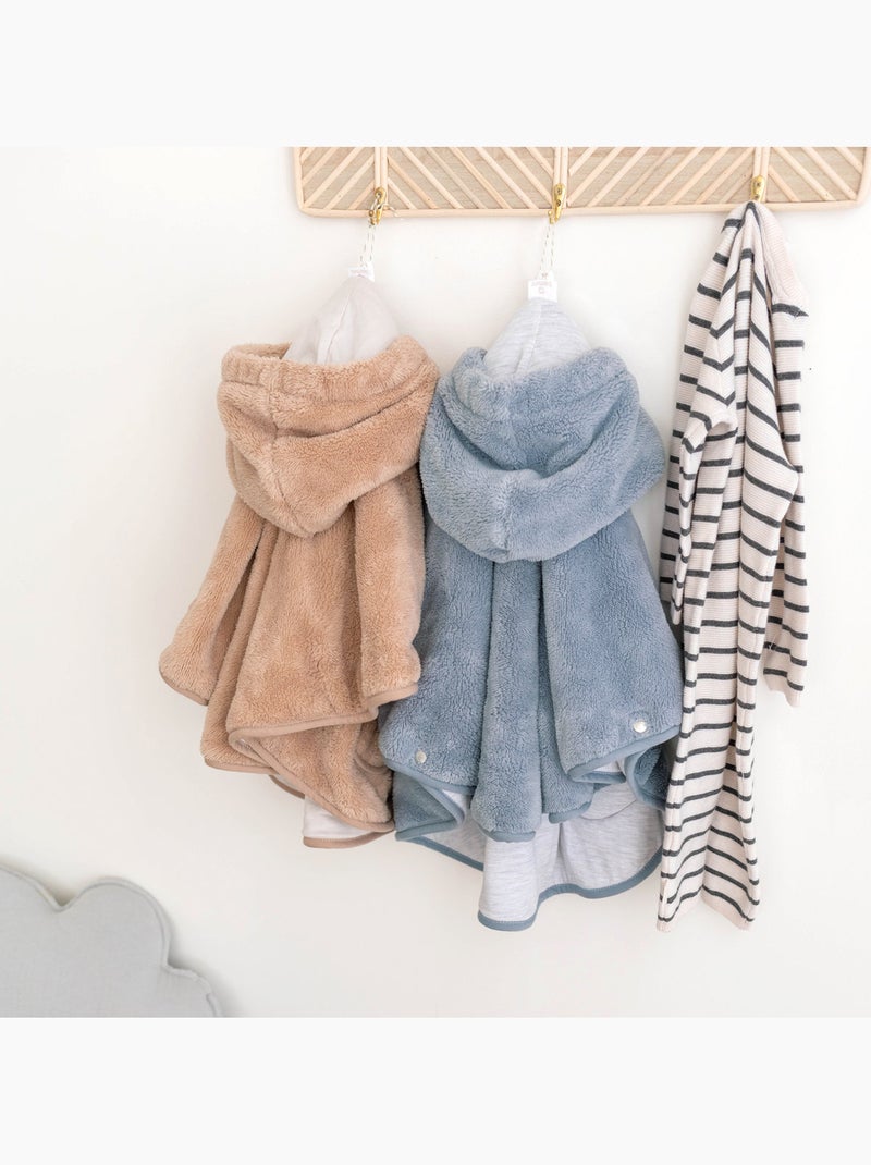 Poncho de voyage bébé pour siège auto - moelleux douceur Bleu gris - Kiabi