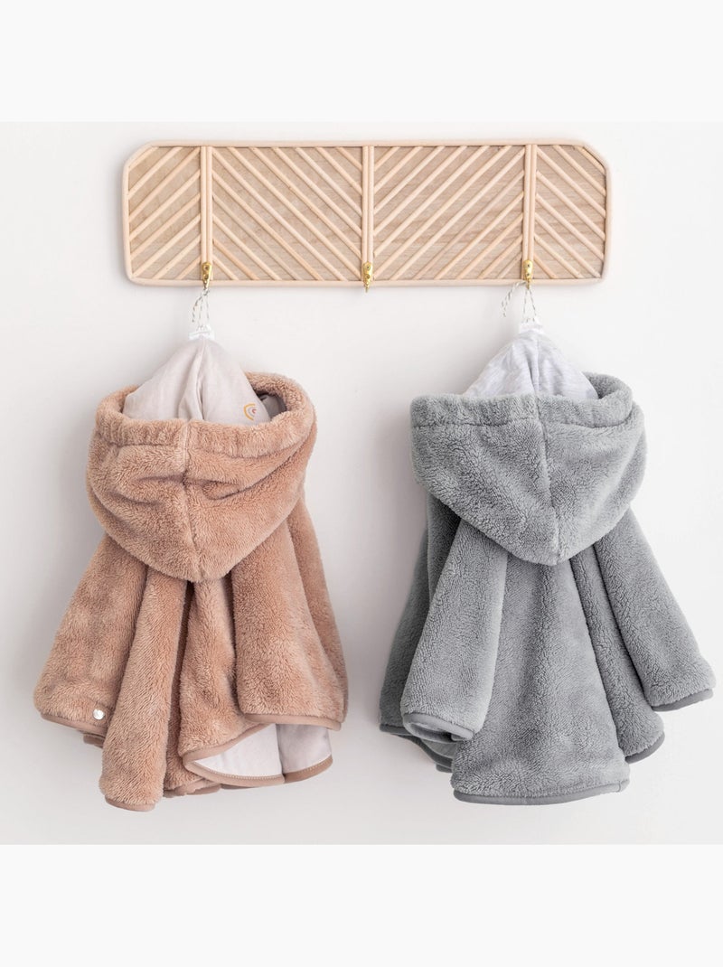 Poncho de voyage bébé pour siège auto - moelleux douceur Gris - Kiabi