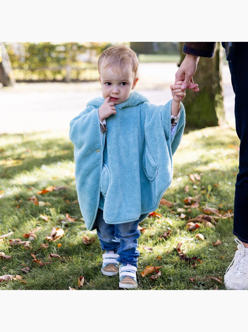 Poncho de voyage bébé pour siège auto - moelleux douceur Turquoise - Kiabi