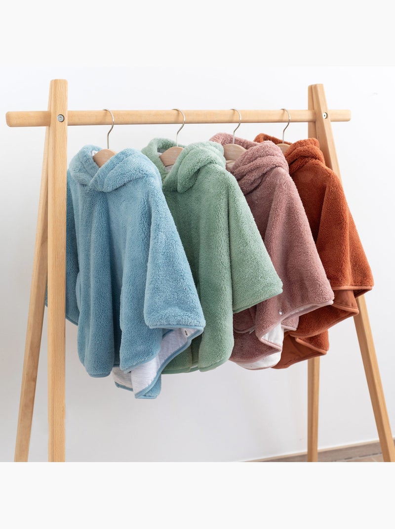 Poncho de voyage bébé pour siège auto - moelleux douceur Turquoise - Kiabi