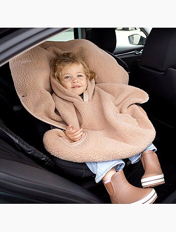 Poncho de voyage bébé pour siège auto - teddy douillet