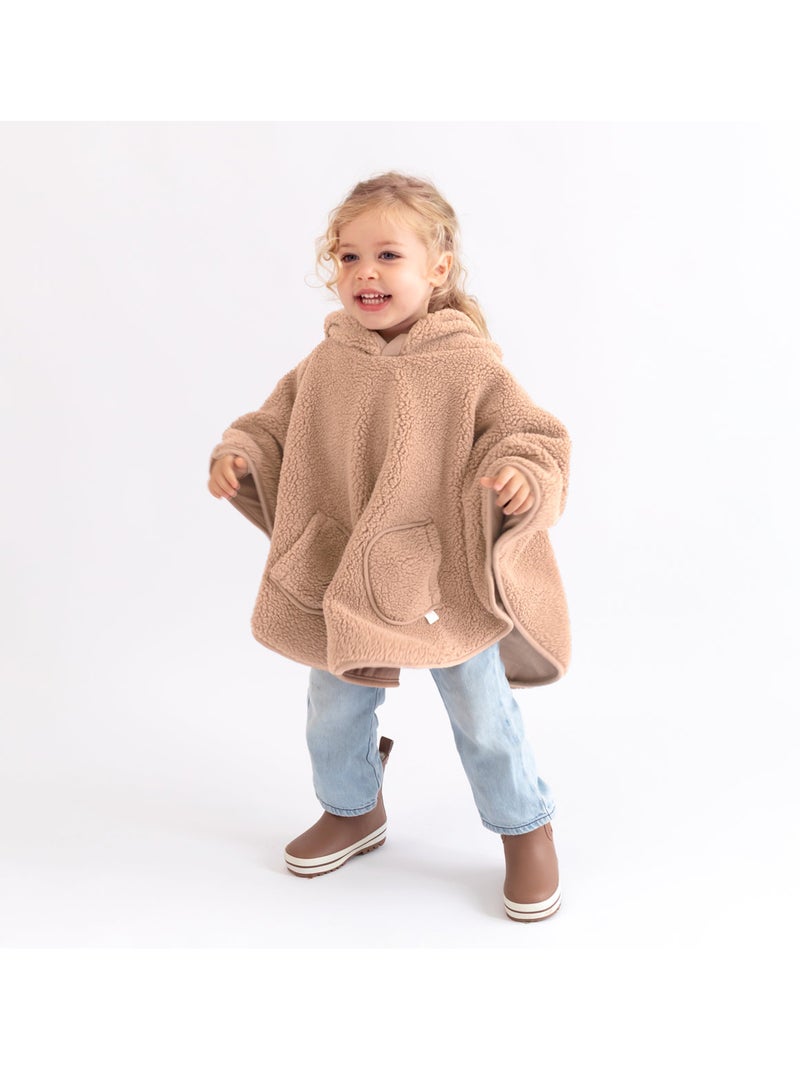 Poncho de voyage bébé pour siège auto - teddy douillet Beige - Kiabi