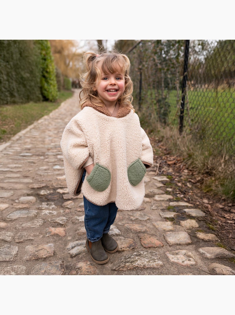 Poncho de voyage bébé pour siège auto - teddy douillet Beige grès - Kiabi