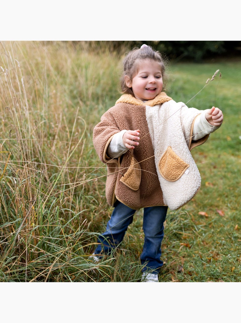 Poncho de voyage bébé pour siège auto - teddy douillet Marron - Kiabi