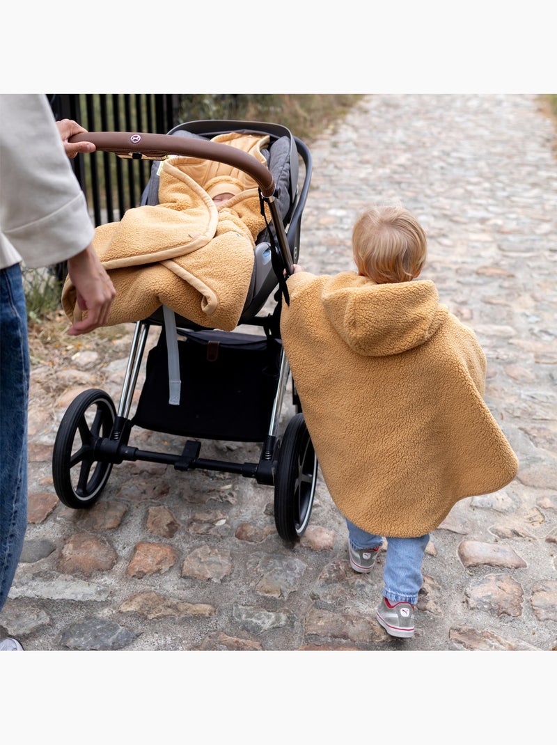 Poncho de voyage bébé pour siège auto - teddy douillet Safran - Kiabi