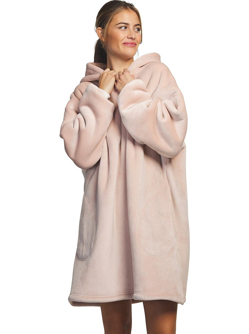 Poncho d'intérieur à capuche Supersoft Rose - Kiabi