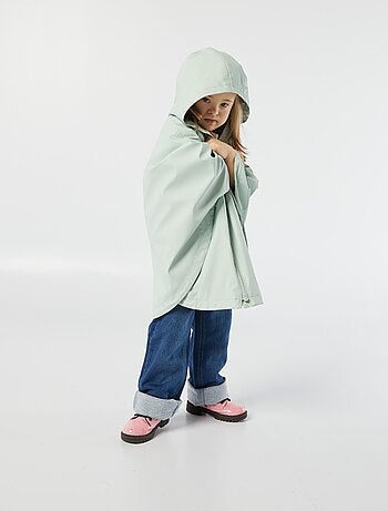 Poncho en matière gomme à capuche - collection facile à enfiler