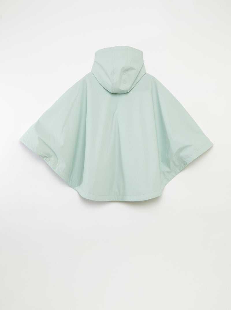 Poncho en matière gomme à capuche - collection facile à enfiler Vert - Kiabi