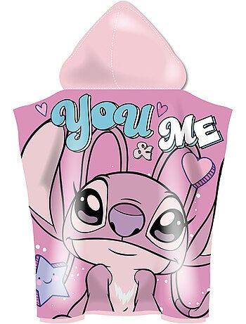 Poncho en microfibre Lilo & Stitch avec capuche, 50 x 50 cm