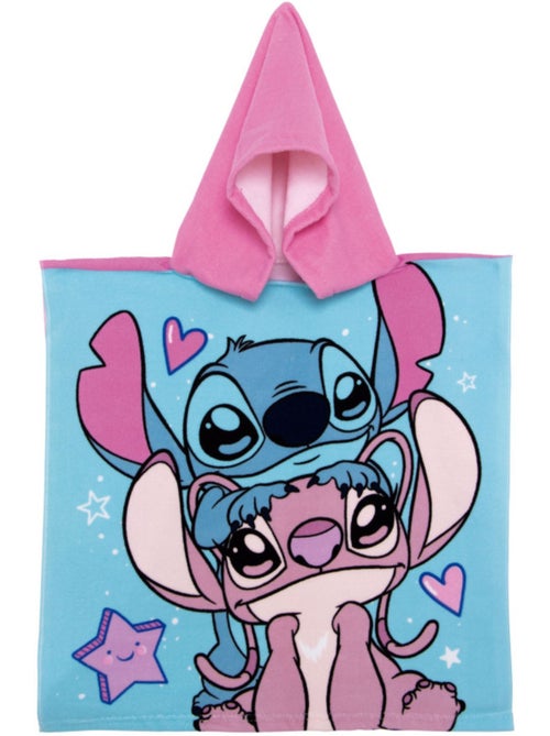 Poncho en microfibre Lilo & Stitch avec capuche, 50 x 50 cm - Kiabi