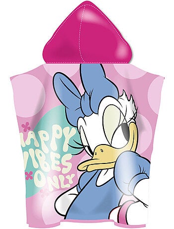 Poncho en microfibre Minnie & Daisy avec capuche, 50 x 50 cm