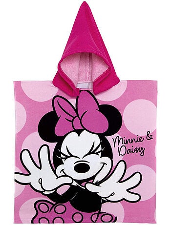 Poncho en microfibre Minnie & Daisy avec capuche, 50 x 50 cm