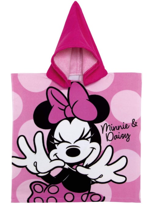 Poncho en microfibre Minnie & Daisy avec capuche, 50 x 50 cm - Kiabi