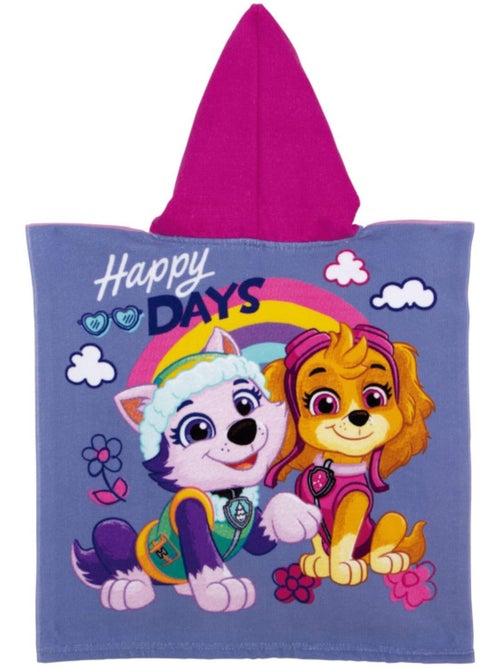 Poncho en microfibre Pat' Patrouille avec capuche, 50 x 50 cm - Kiabi