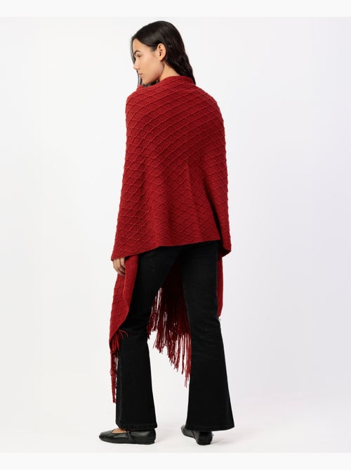 Poncho en tricot ouvert pour femme ADMAS avec boutons et élégance tricotée - Kiabi