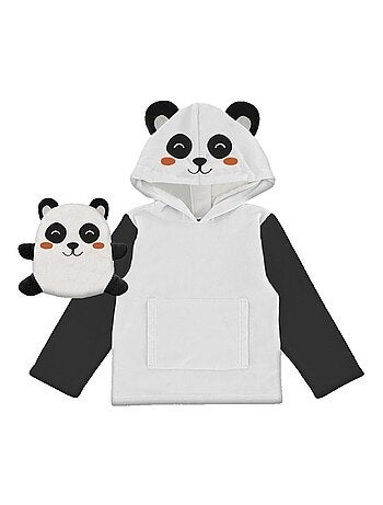 Poncho enfant 60x95 cm PANDA, par Soleil d'Ocre