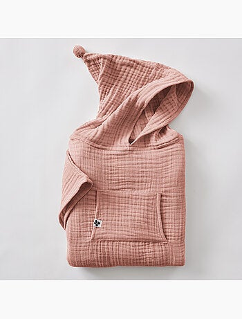 Poncho enfant avec capuche - quadruple gaze de coton 220 g/m² – gaïa