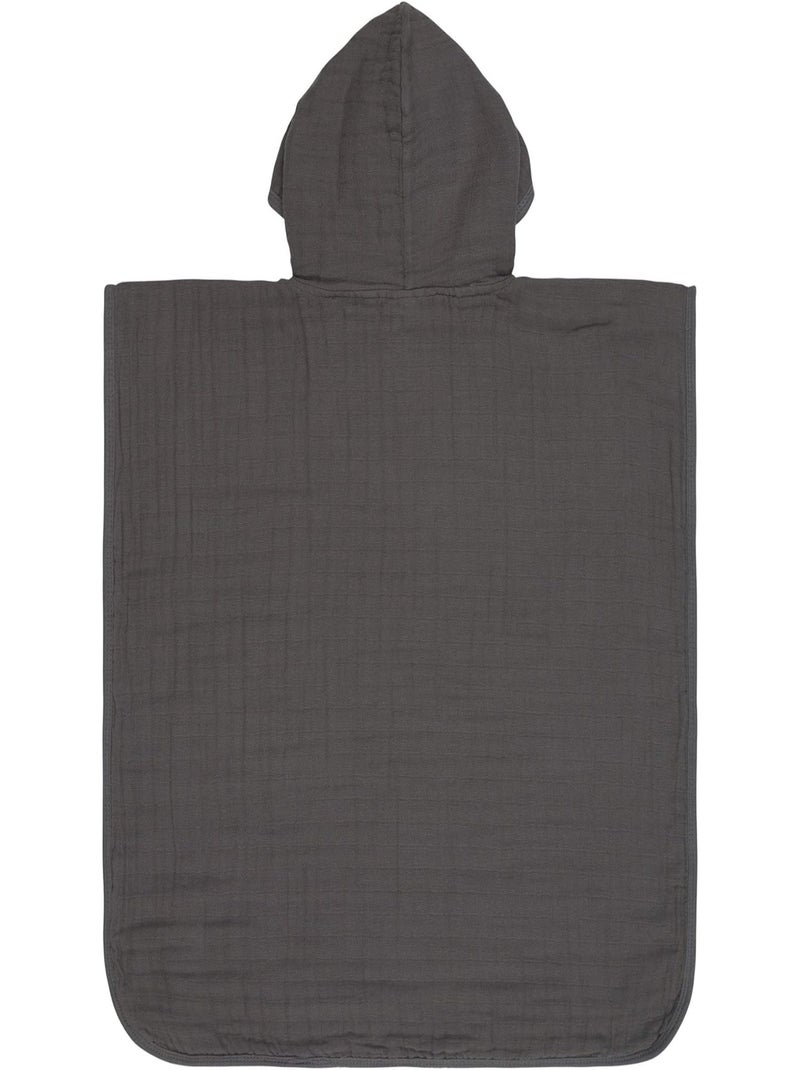 Poncho Enfant Gaze de coton PROMO LINGE gris anthracite - Kiabi