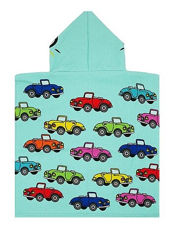 Poncho enfant microfibre Multicolore 60x60 250g/m² - Poncho Cars