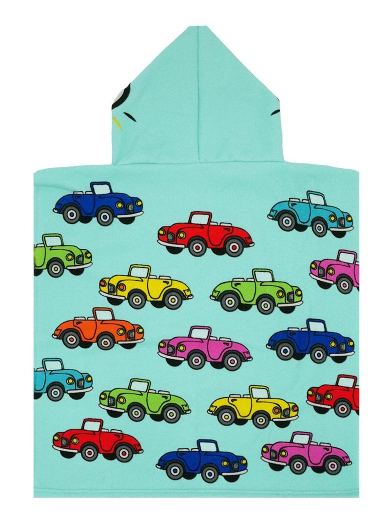 Poncho enfant microfibre Multicolore 60x60 250g/m² - Poncho Cars Multicolore - Kiabi