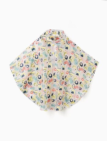Poncho imperméable à capuche avec motif