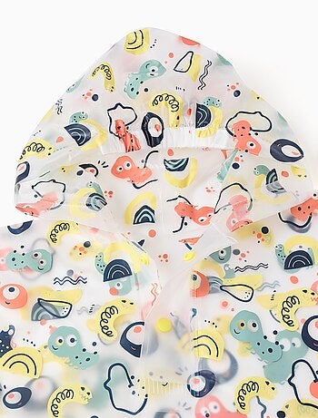 Poncho imperméable à capuche avec motif