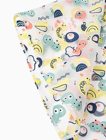 Poncho imperméable à capuche avec motif