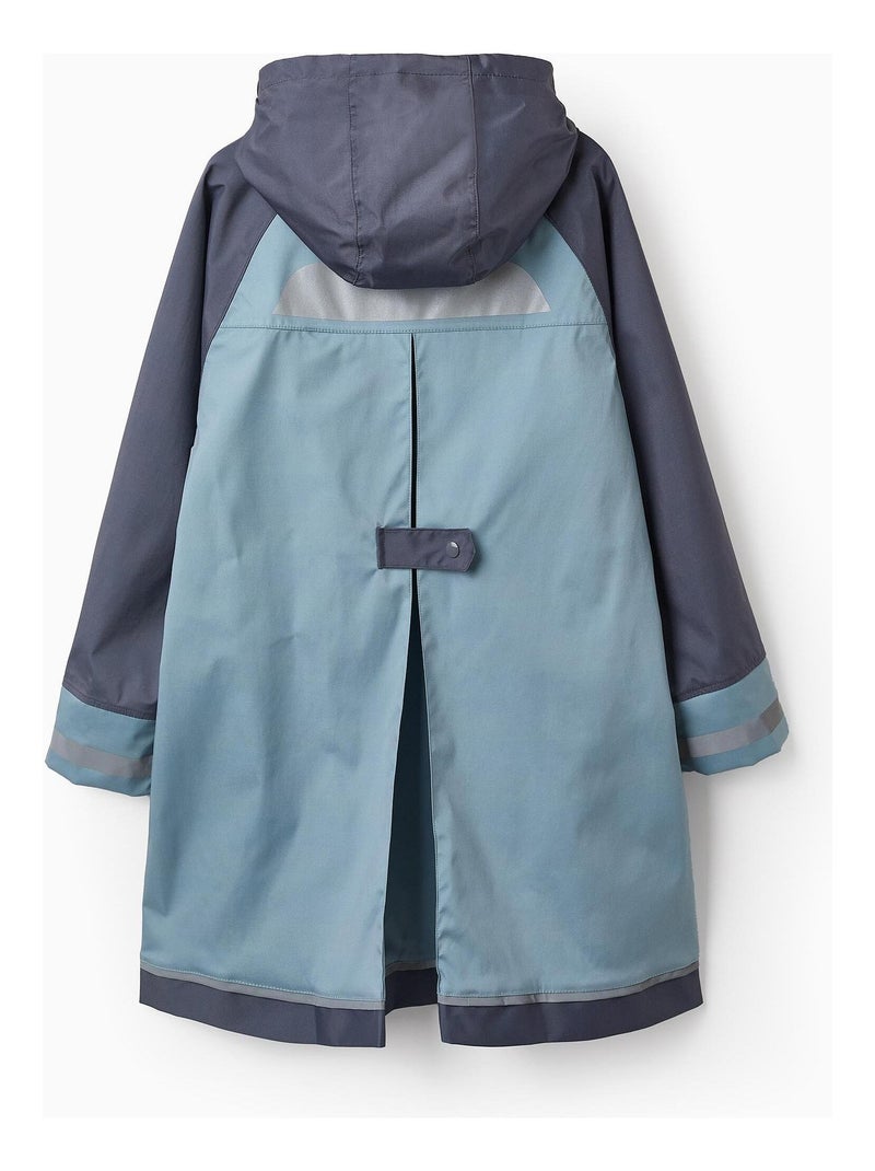 Poncho imperméable à capuchon, long CHICAGO Bleu - Kiabi