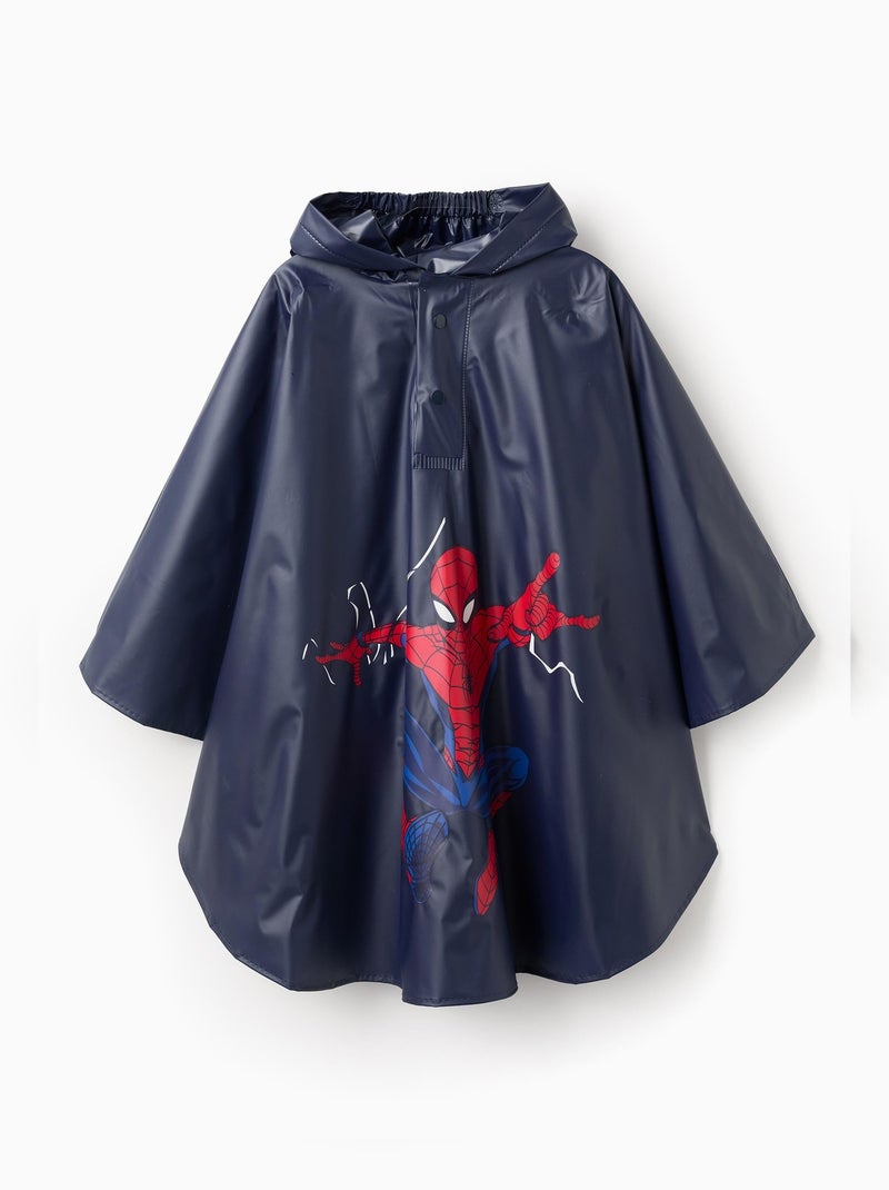 Poncho Imperméable avec Capuche Spiderman Bleu foncé - Kiabi