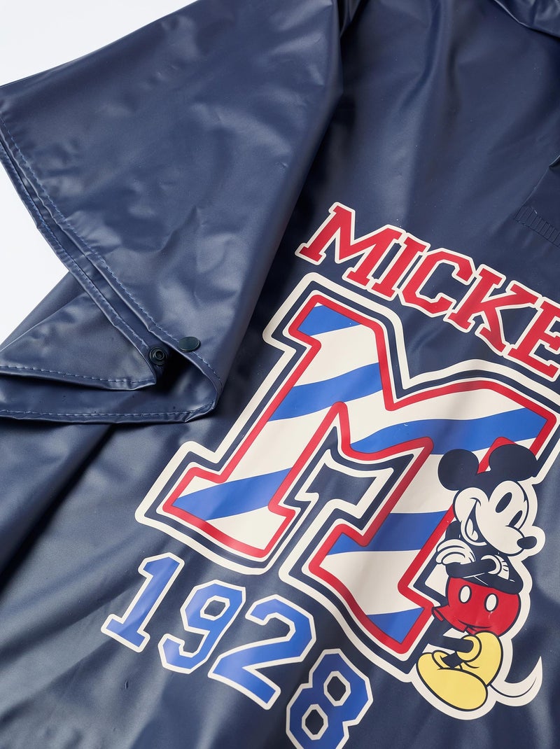 Poncho imperméable Mickey à capuche Bleu foncé - Kiabi