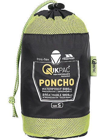 Poncho imperméable pliable à capuche qikpac - trespass