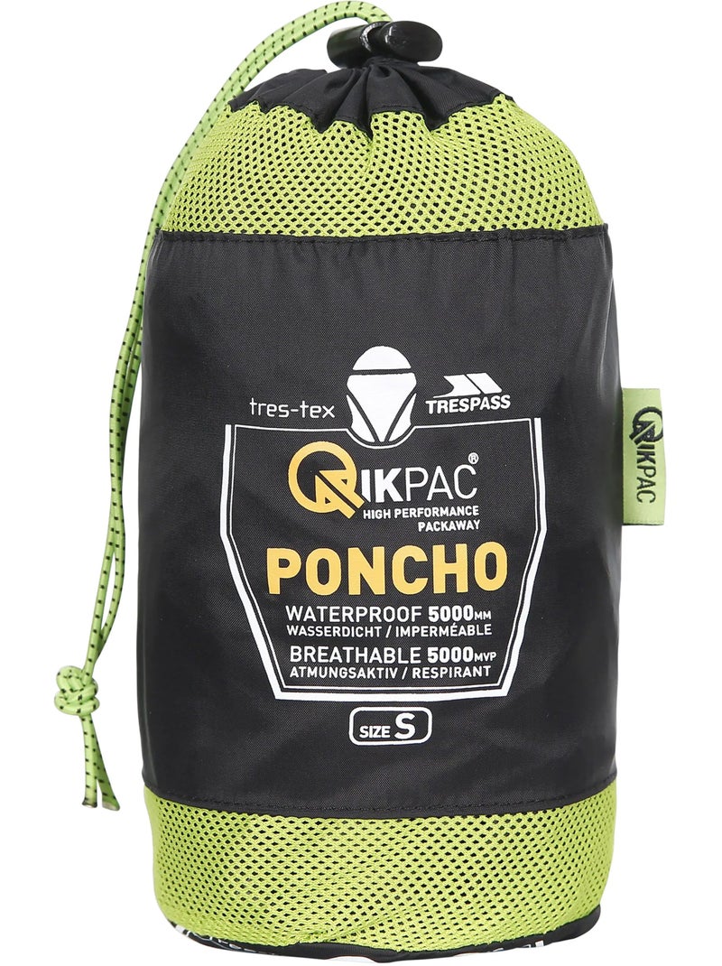 Poncho imperméable pliable à capuche qikpac - trespass Noir - Kiabi