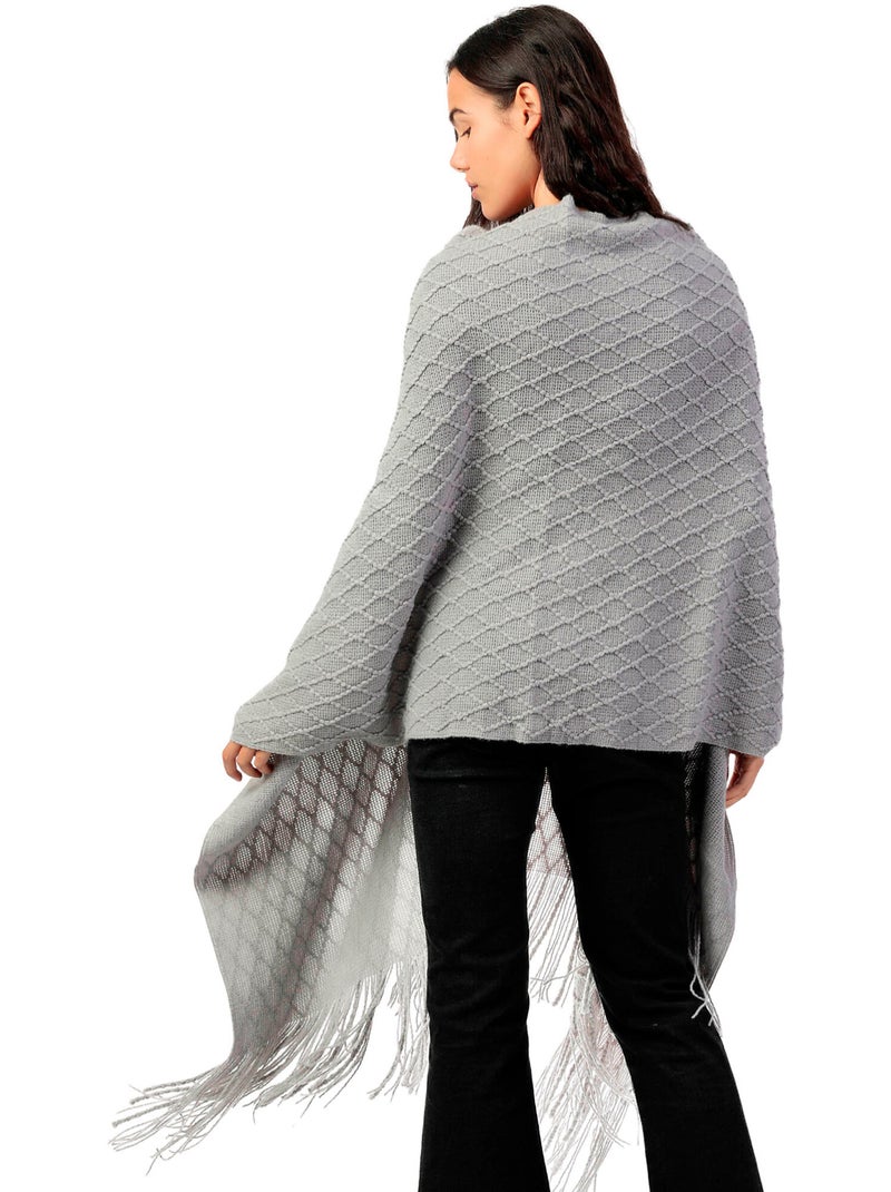 Poncho long Punto Gris - Kiabi