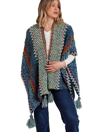 Poncho ouvert Azteca
