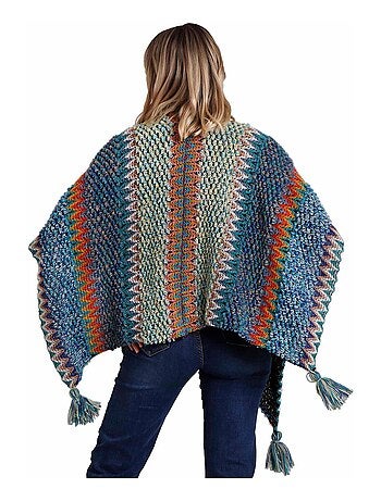 Poncho ouvert Azteca