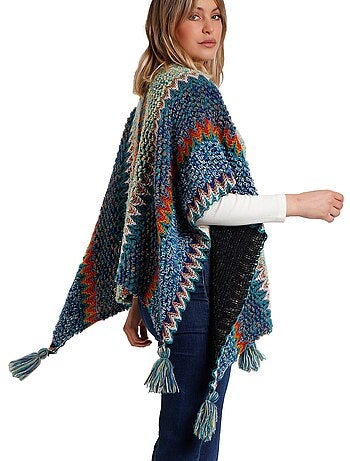 Poncho ouvert Azteca