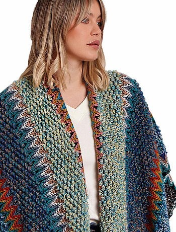 Poncho ouvert Azteca