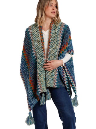 Poncho ouvert Azteca
