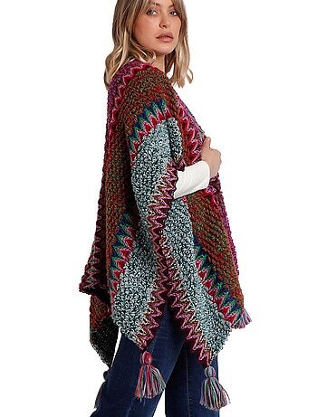 Poncho ouvert Azteca