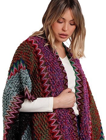 Poncho ouvert Azteca
