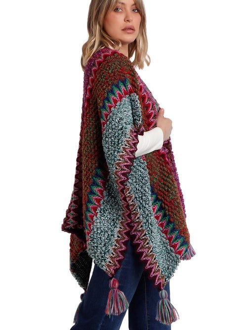 Poncho ouvert Azteca - Kiabi