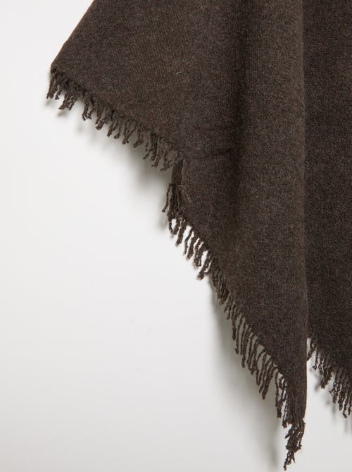Poncho ouvert uni - Kiabi