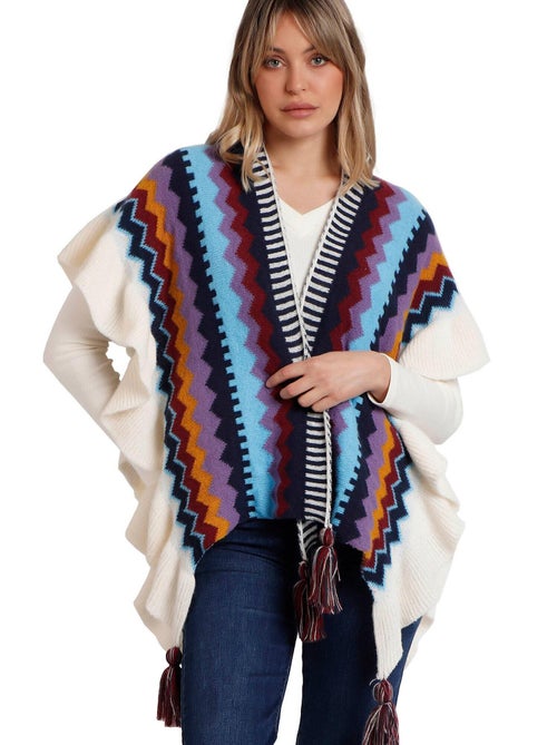 Poncho ouvert Volantes - Kiabi