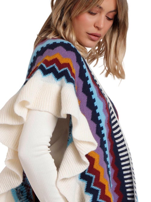 Poncho ouvert Volantes - Kiabi