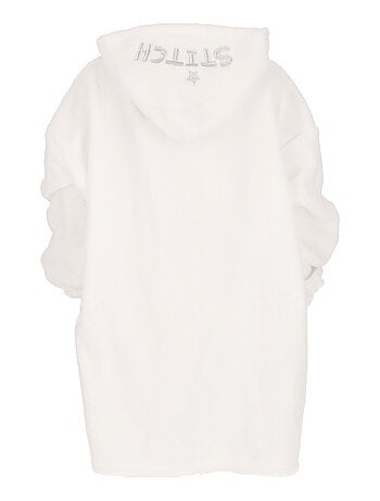 Poncho plaid à capuche molletonné Disney Stitch polyester