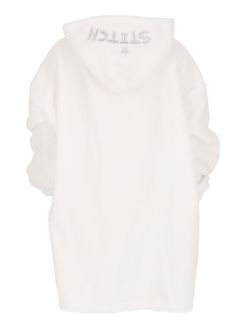 Poncho plaid à capuche molletonné Disney Stitch polyester Blanc - Kiabi