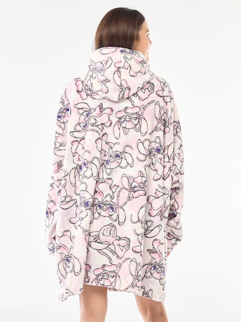 Poncho plaid adulte 'Stitch' Rose - Kiabi